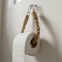 Hanah Home Soporte de papel higiénico Rope001 de madera maciza
